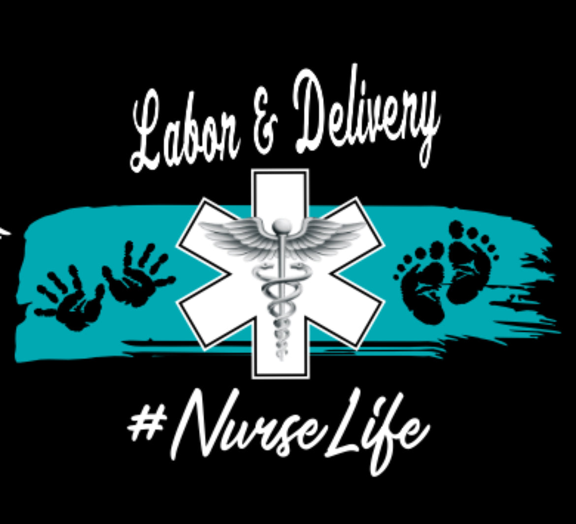 Labor & Delivery v neck short sleeve