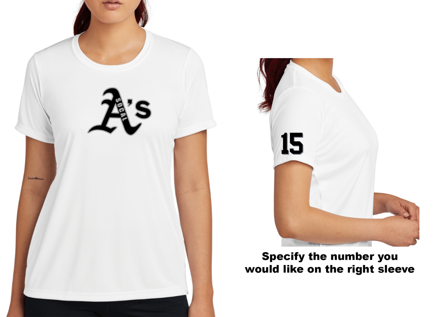 Athletics So. Cal White Practice Jersey with sleeve number