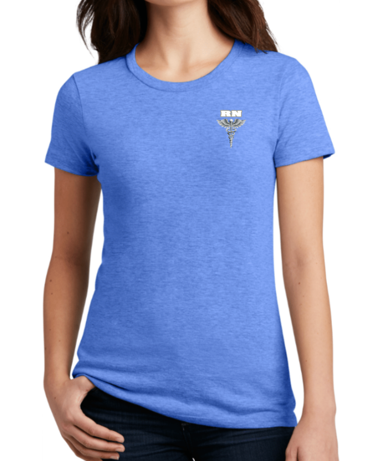 Womens Registered Nurse shirtsleeve crew Neck