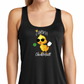 Womens Racerback ChickleBall Tank Black/Grey/White