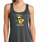 Womens Racerback ChickleBall Tank Black/Grey/White