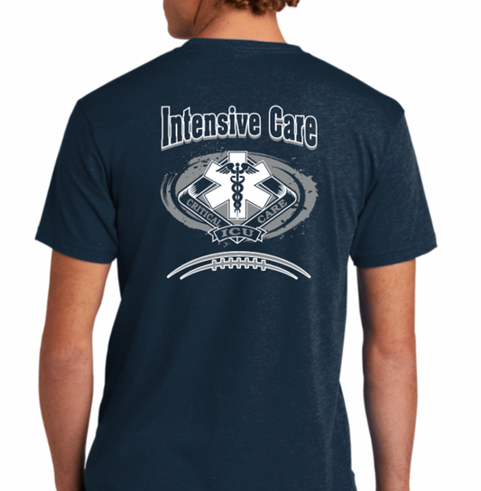 Short sleeve Navy Blue Crew Neck ICU shirt