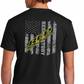 Black Short Sleeve Flag Respiratory Shirt