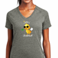 Womens V-Neck ChickleBall Black/Grey/White