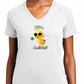 Womens V-Neck ChickleBall Black/Grey/White