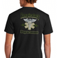 Black Short sleeve Respiratory Shirt Tan/Olive print