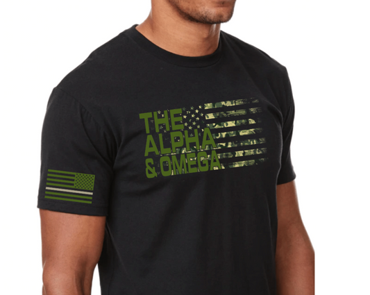 Alpha and Omega Flag short sleeve