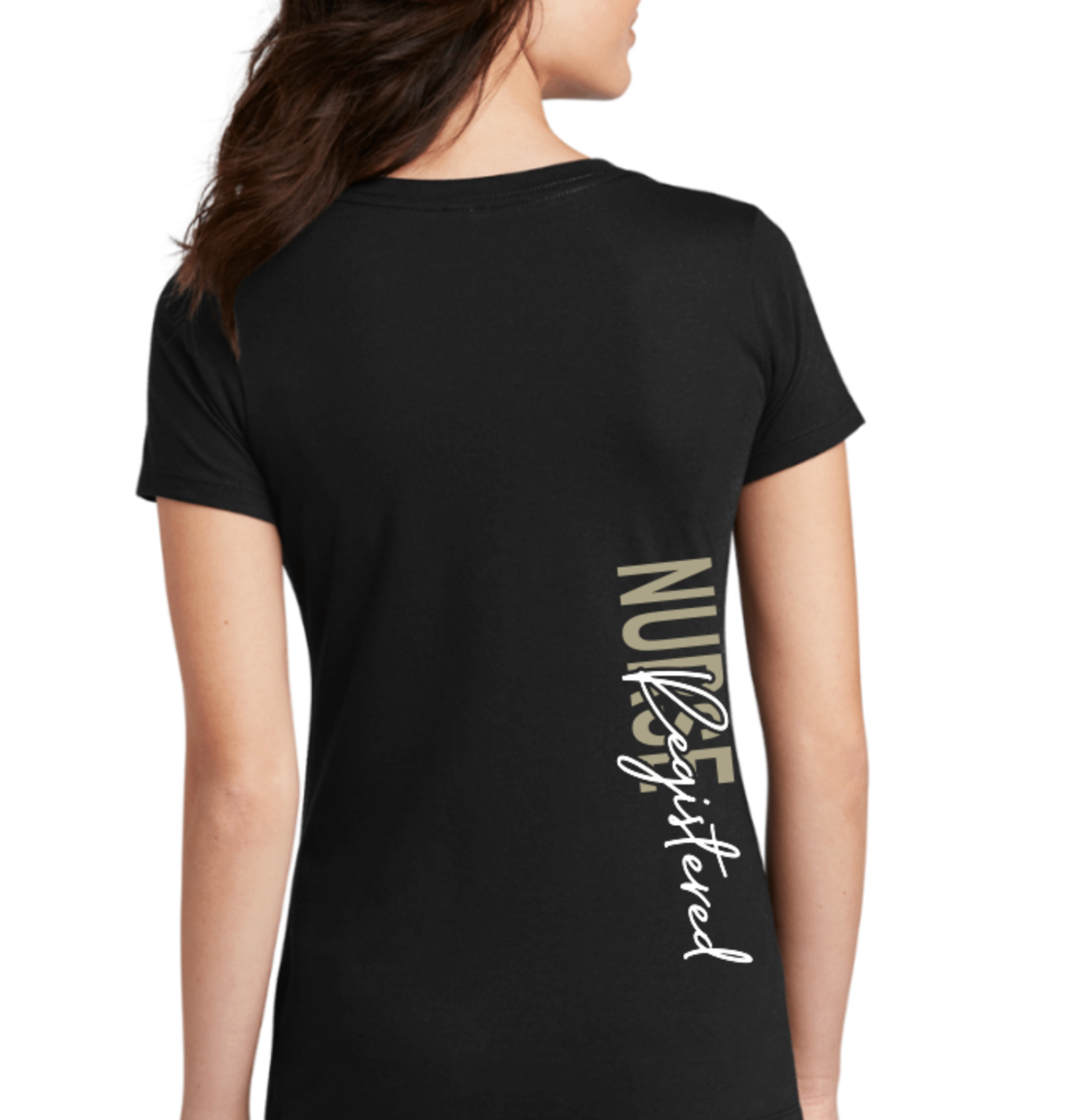 Womens Registered Nurse shirtsleeve crew Neck