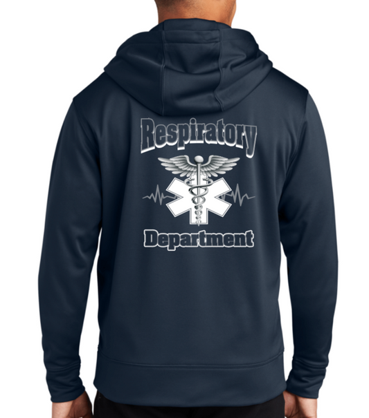 Navy Blue Mens Respiratory Sport tek Zip Hoodie