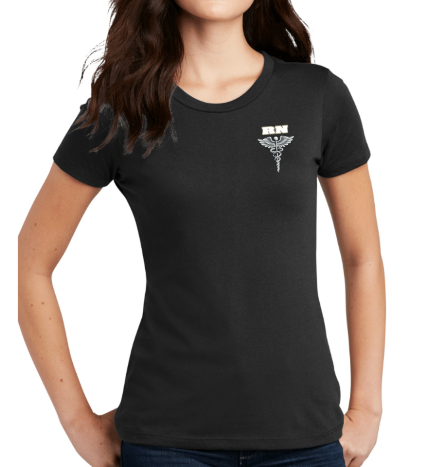 Womens Registered Nurse shirtsleeve crew Neck
