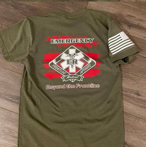 Military Green Short sleeve ER shirt