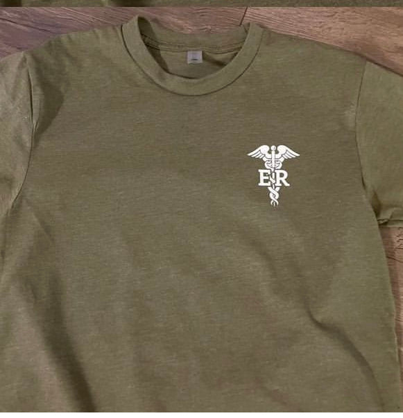 Military Green Short sleeve ER shirt