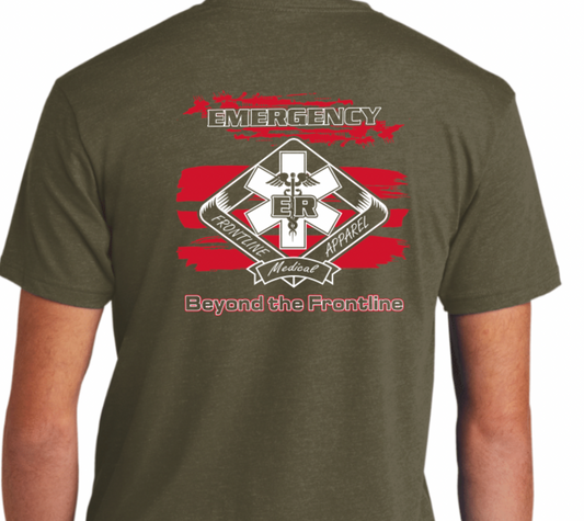 Military Green Short sleeve ER shirt