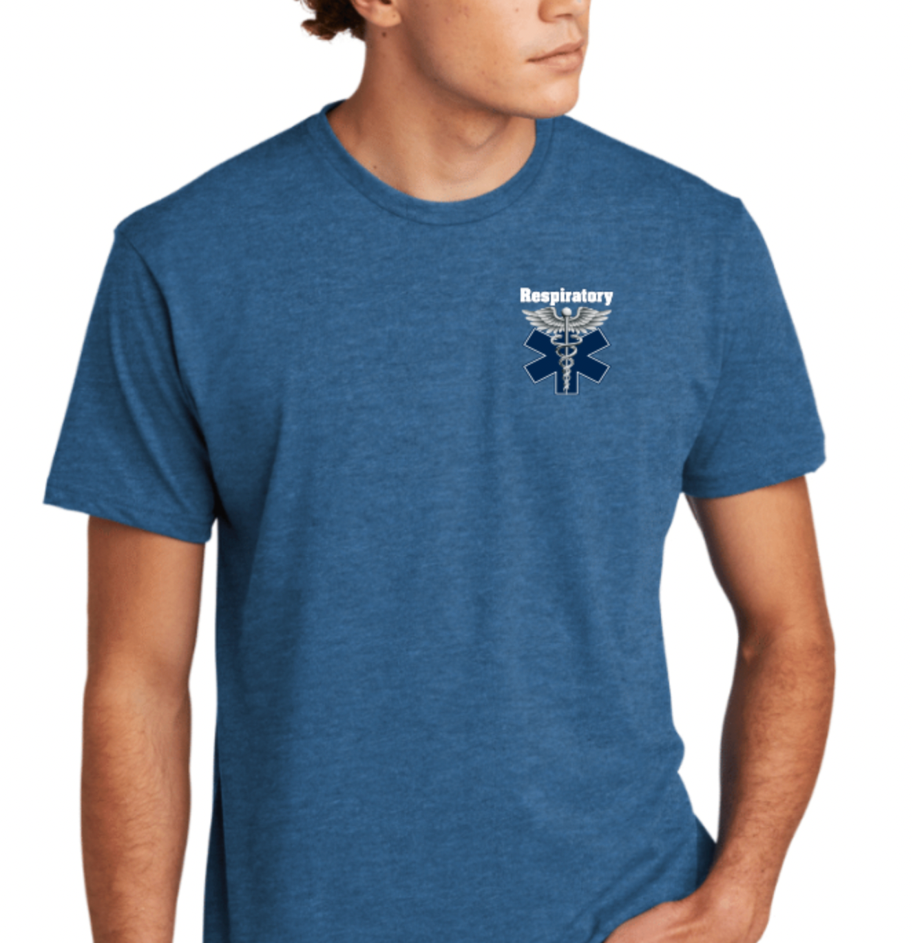 Heather Cool Blue Short sleeve Respiratory shirt